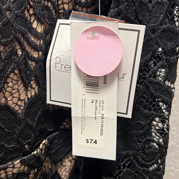 Premier Armour Black lace style dress size 14 New with Tags-#281 - Picture 3 of 6